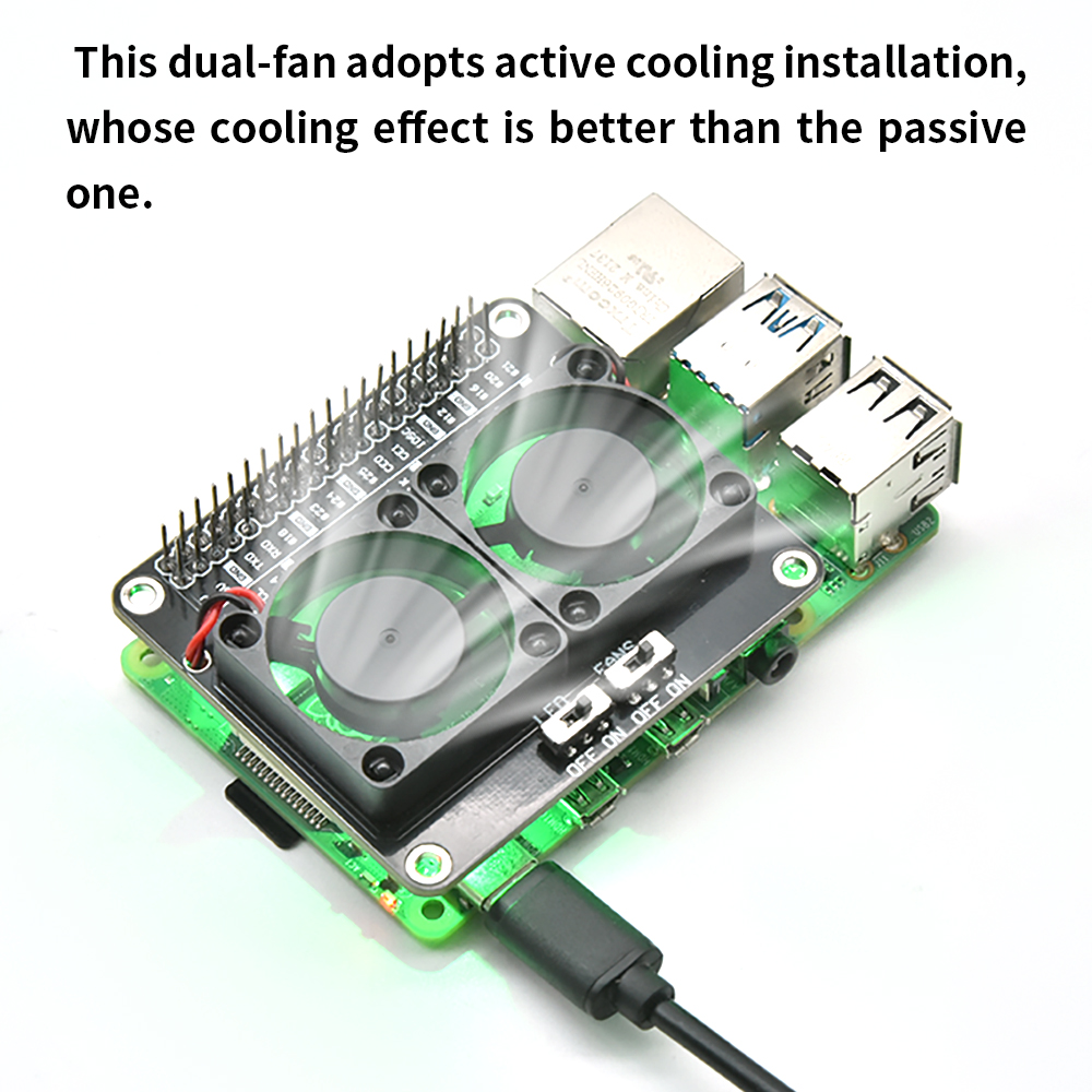 Raspberry Pi Water Cooling Kit - Экран вентилятора RPI с двойным охлаждением