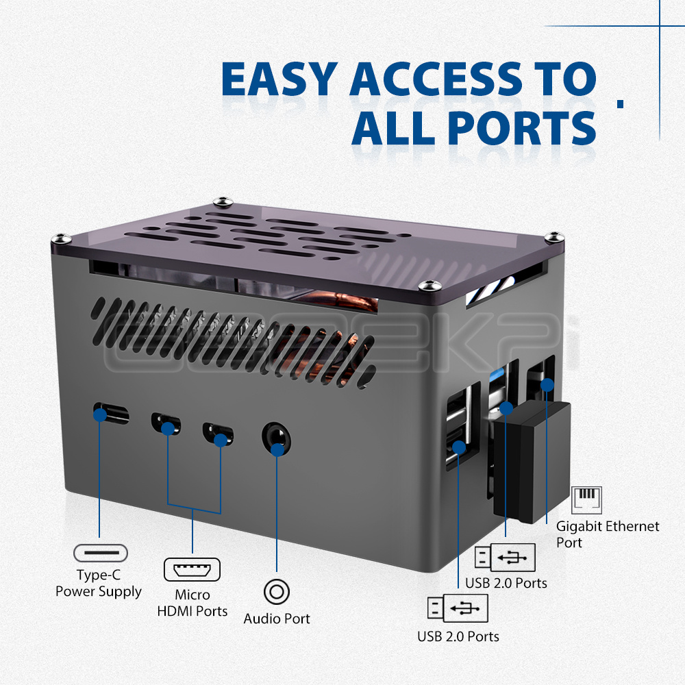 Чехол GeeekPi с алюминиевым ки – обзор и цена Argon One V3 M.2 Nvme Case